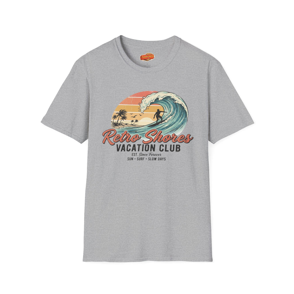 Retro Shores Vacation Club T-Shirt—Surfer Since Forever