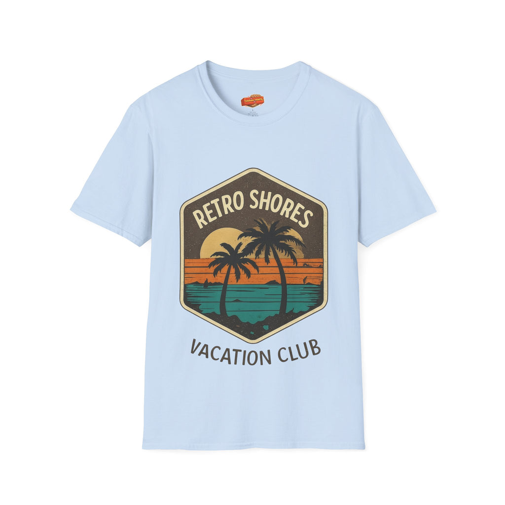 Retro Shores Vacation Club T-Shirt —Vintage Palm