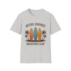Retro Shores Vacation Club T-Shirt — Vintage Surfboard