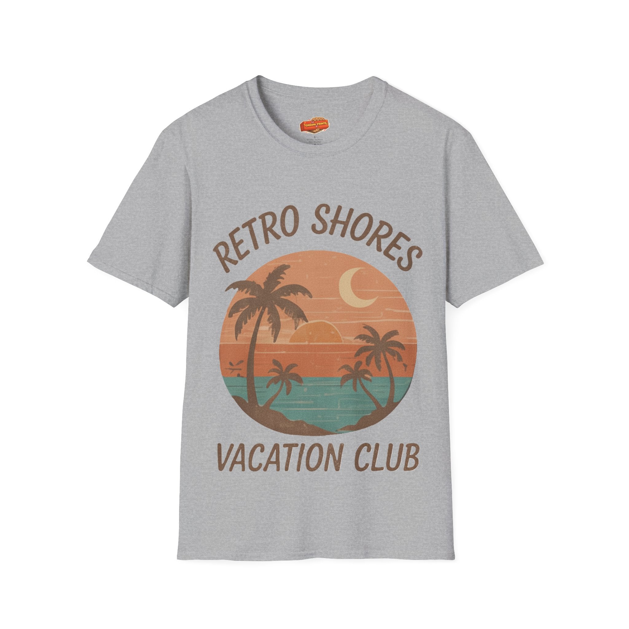 Retro Shores Vacation Club T-Shirt —Vintage Moonrise Palm