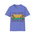 Retro Shores Vacation Club T-Shirt — Vintage Sunset Palms