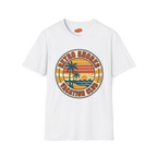 Retro Shores Vacation Club T-Shirt — Vintage Palm Sunset Badge