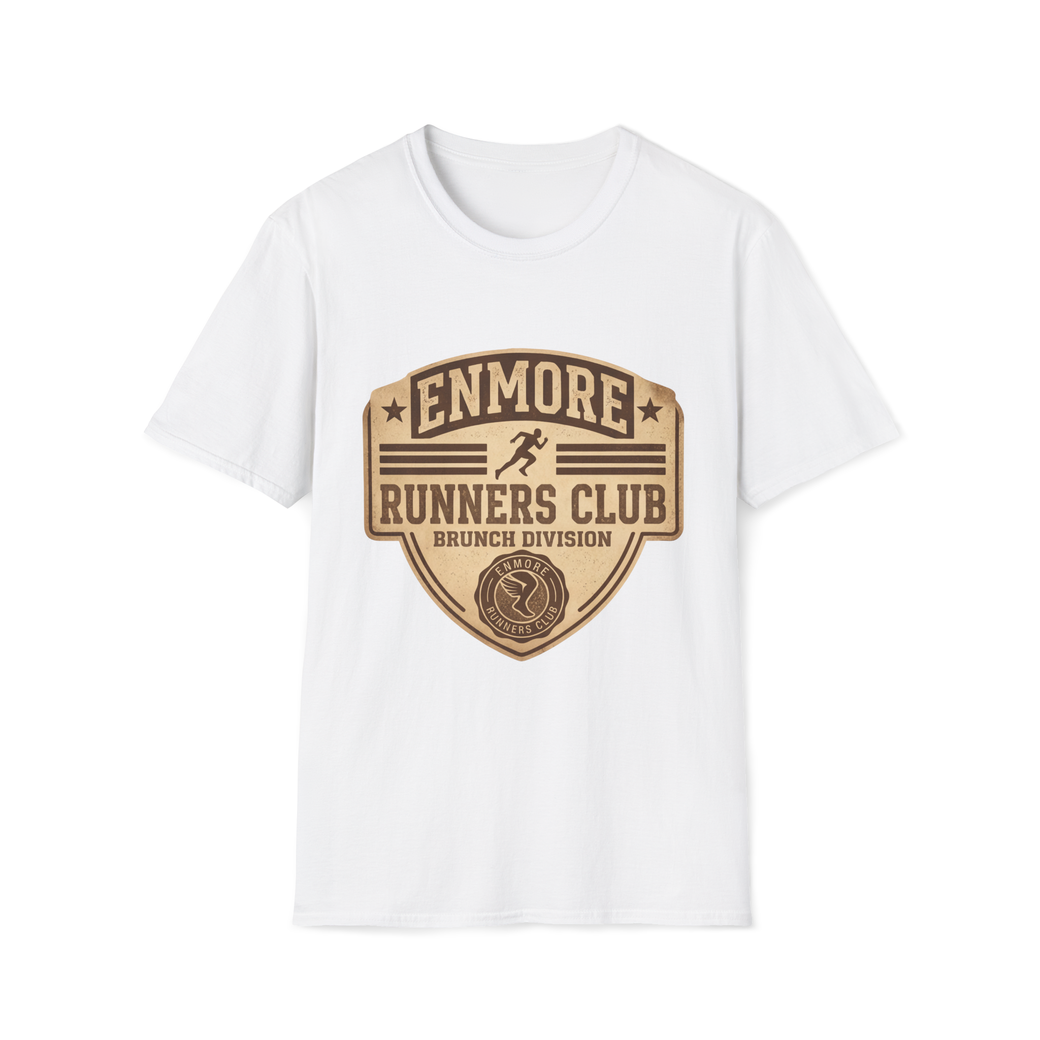 Enmore Runners Club T-Shirt — Vintage Brunch Division (Brown)