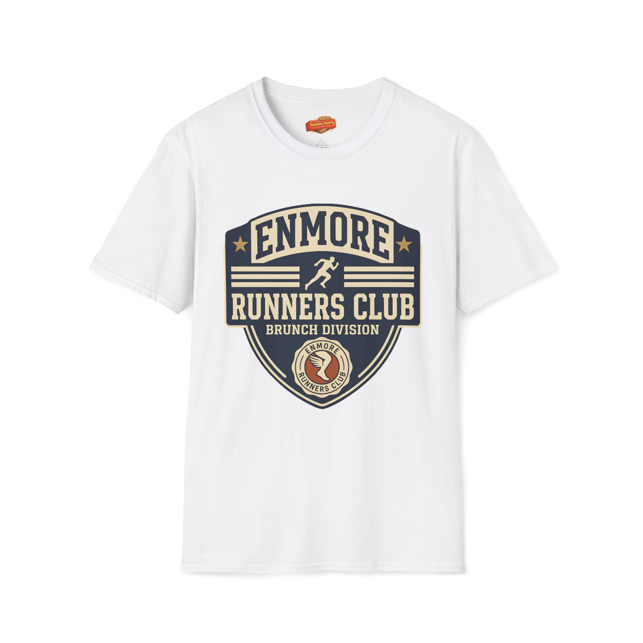 Enmore Runners Club T-Shirt — Vintage Brunch Division (Navy)