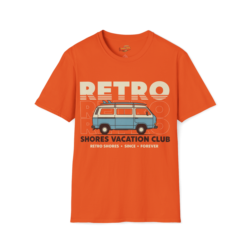 Retro Shores Vacation Club T-Shirt — Vintage Road Trip Van