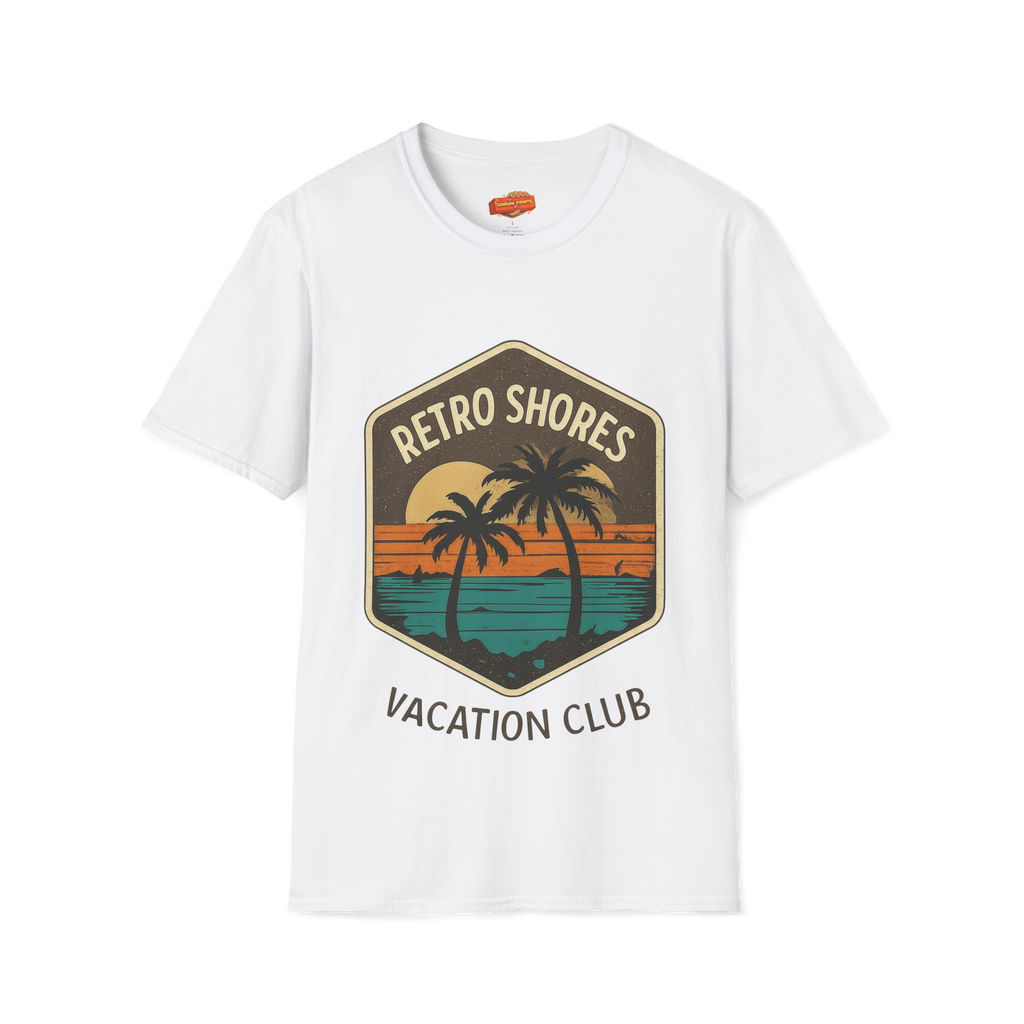 Retro Shores Vacation Club T-Shirt —Vintage Palm