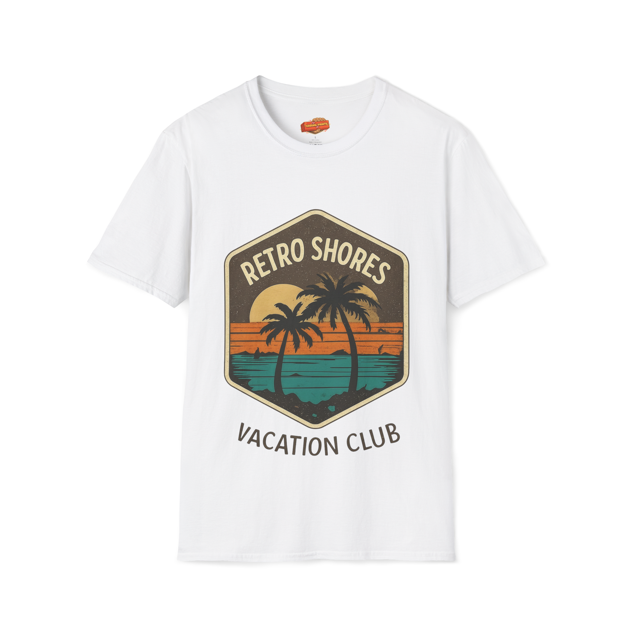 Retro Shores Vacation Club T-Shirt —Vintage Palm