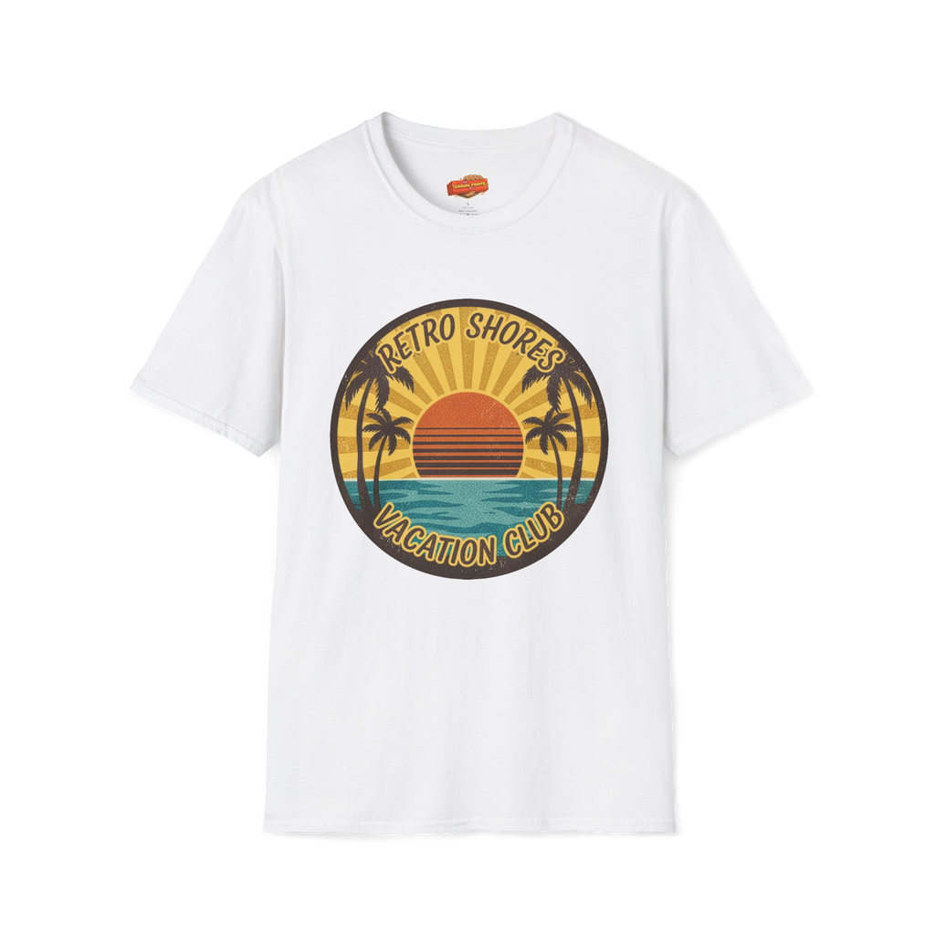 Retro Shores Vacation Club T-Shirt —Sun's Out, Vibes Locked In