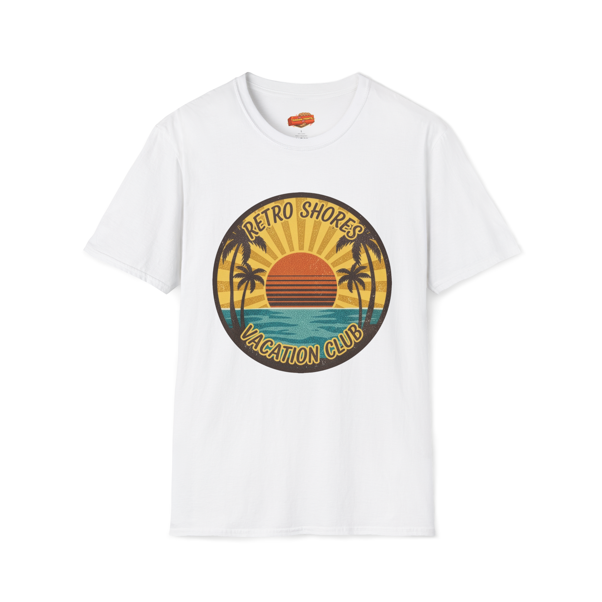 Retro Shores Vacation Club T-Shirt —Sun's Out, Vibes Locked In