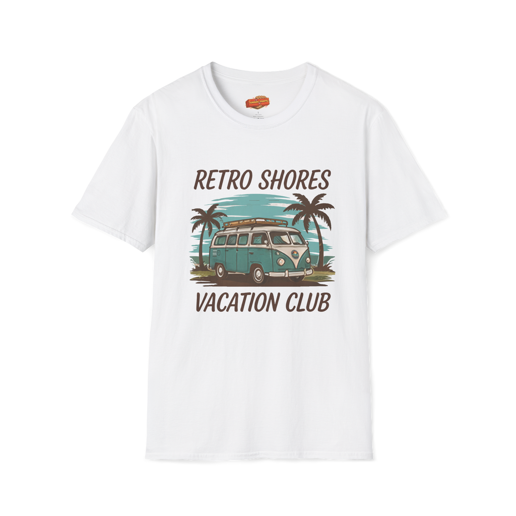 Retro Shores Vacation Club T-Shirt—Vintage Van Palm