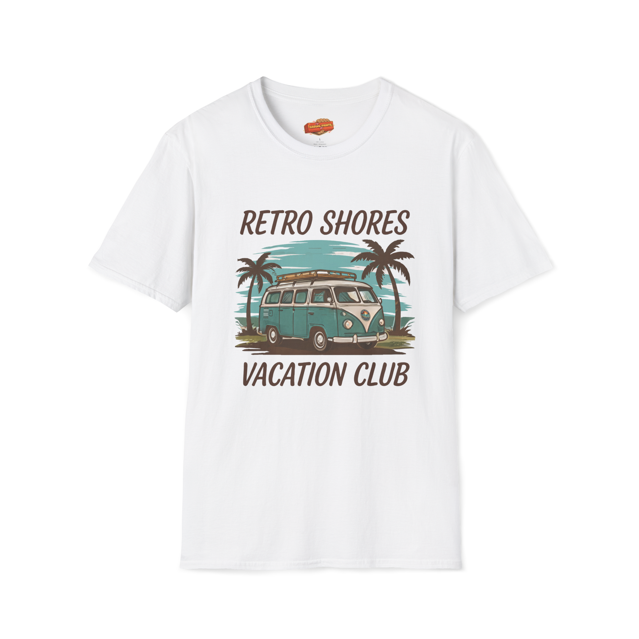 Retro Shores Vacation Club T-Shirt—Vintage Van Palm