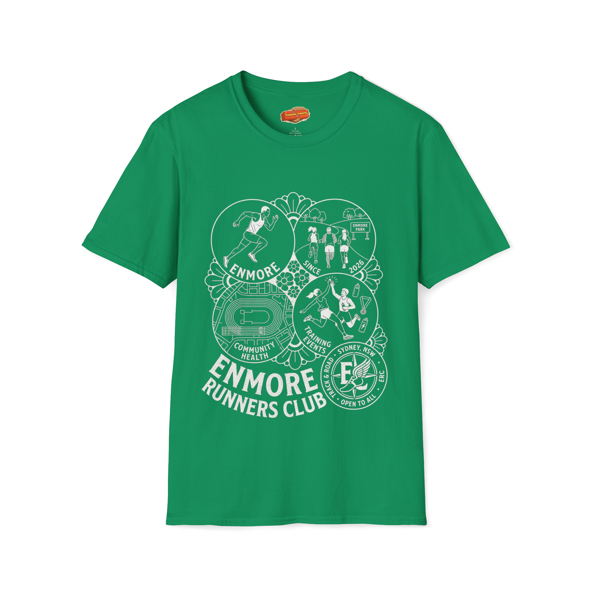 Enmore Runners Club T-Shirt —Vintage Race Graphic
