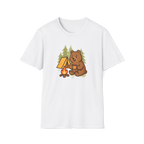Camping Bear T-Shirt — Cute Campfire & Tent Graphic Tee
