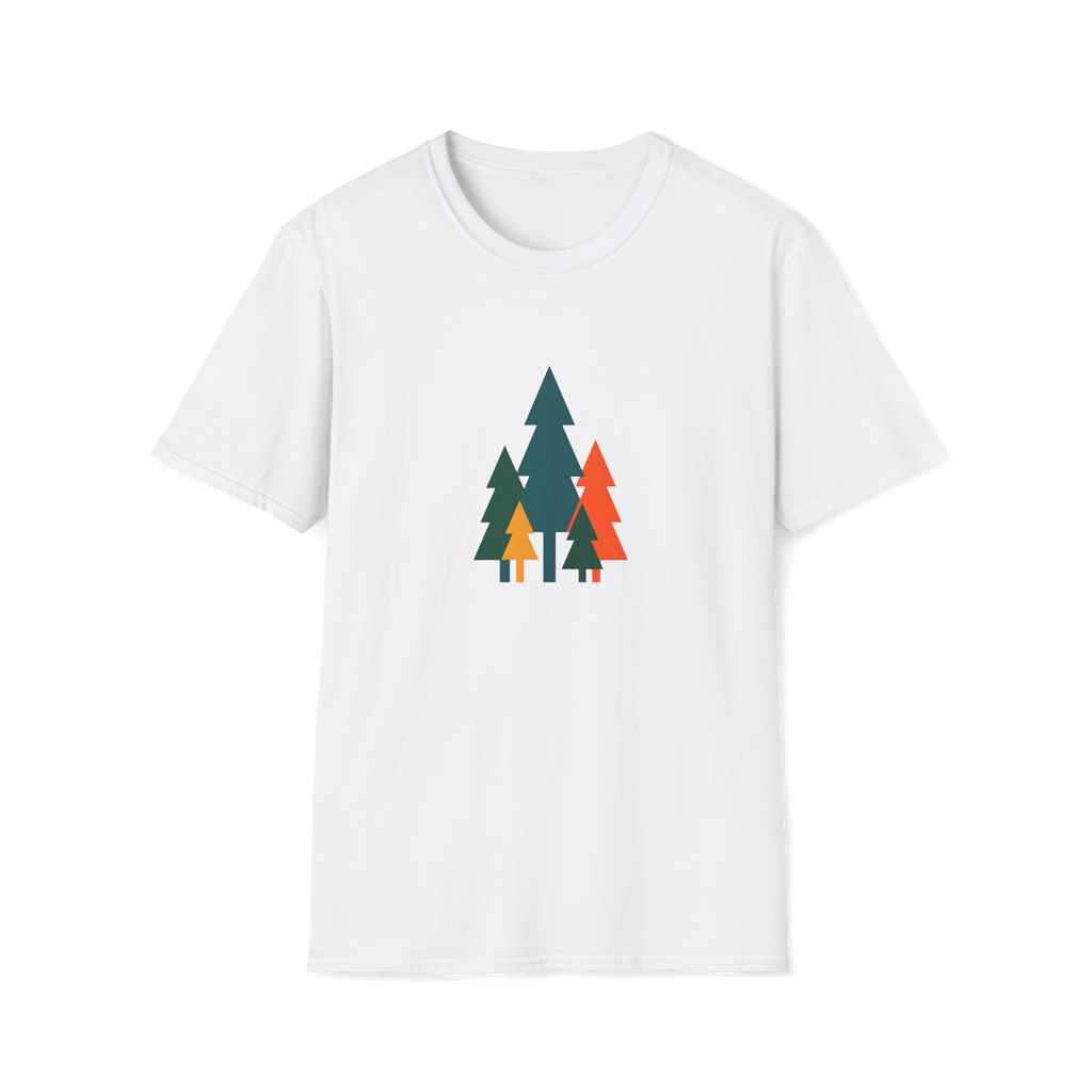 Retro Colourful Pine Tree T-Shirt — Forest Graphic