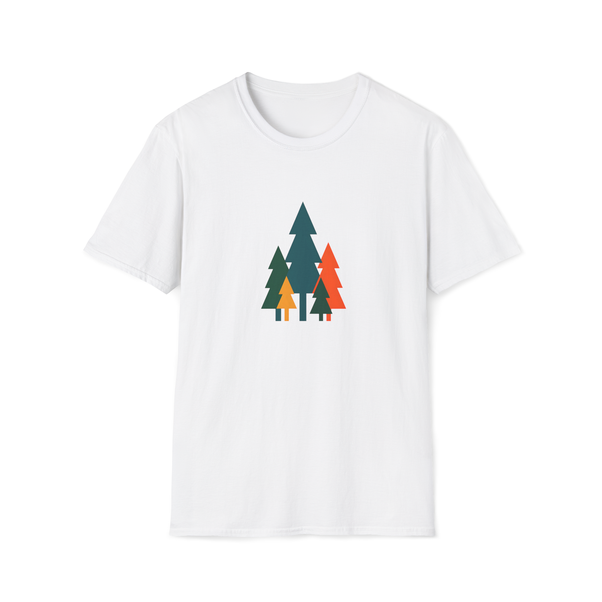 Retro Colourful Pine Tree T-Shirt — Forest Graphic