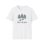 Into The Wild T-Shirt — Pine Trees & Paw Prints Outdoor