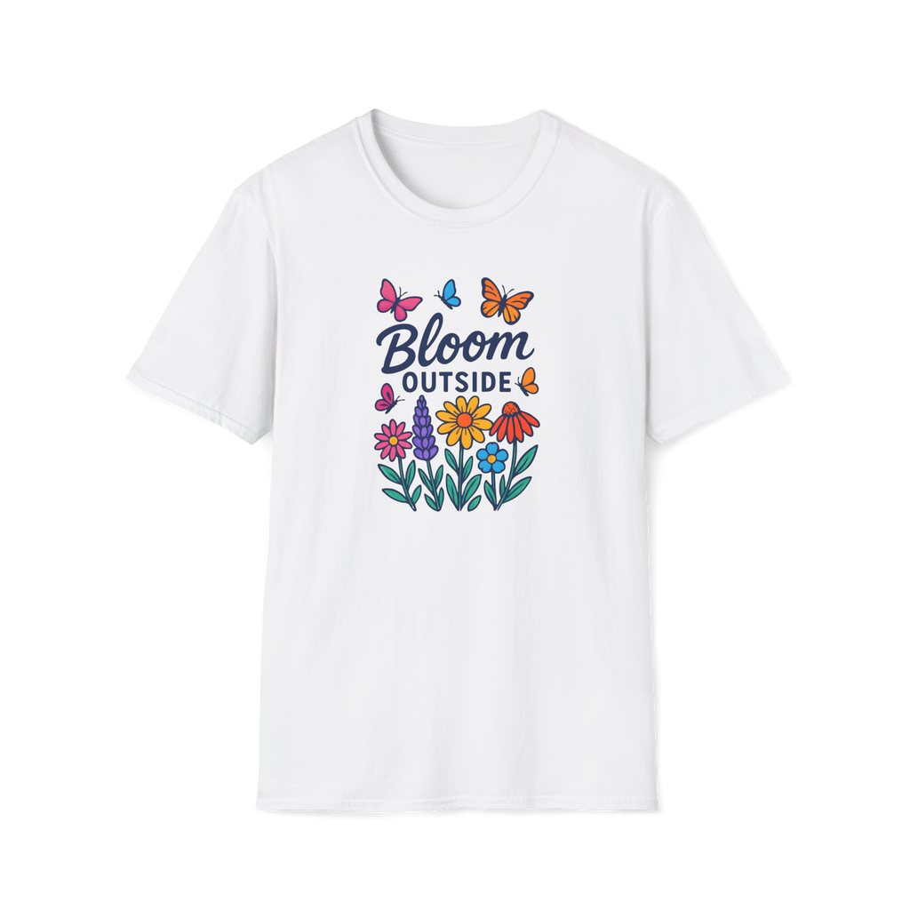 Bloom Outside T-Shirt — Floral Butterflies Spring Garden