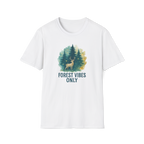 Forest Vibes Only T-Shirt — Watercolour Deer & Pine Trees