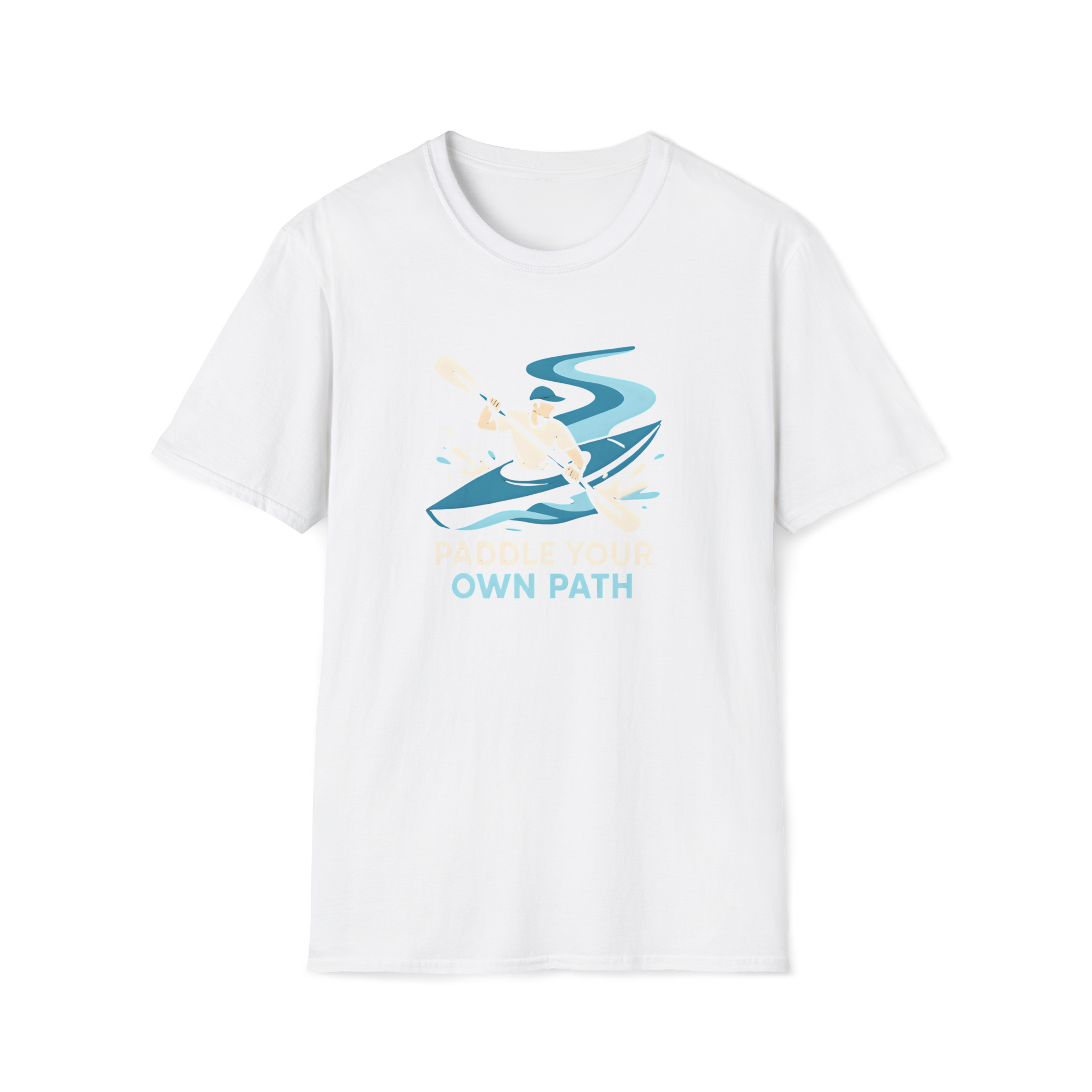 Kayak Illustration T-Shirt—"Own Path" Outdoor Adventure