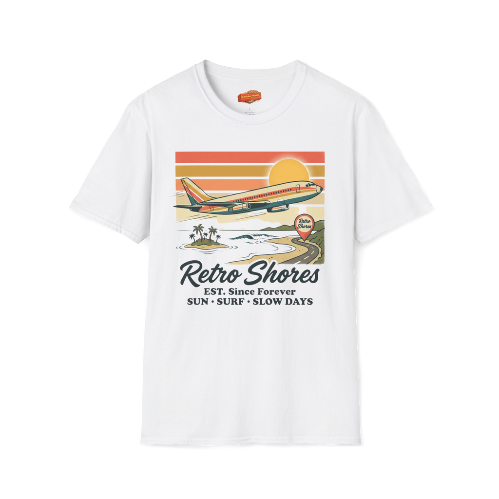 Retro Shores Vacation Club T-Shirt — Vintage Plane