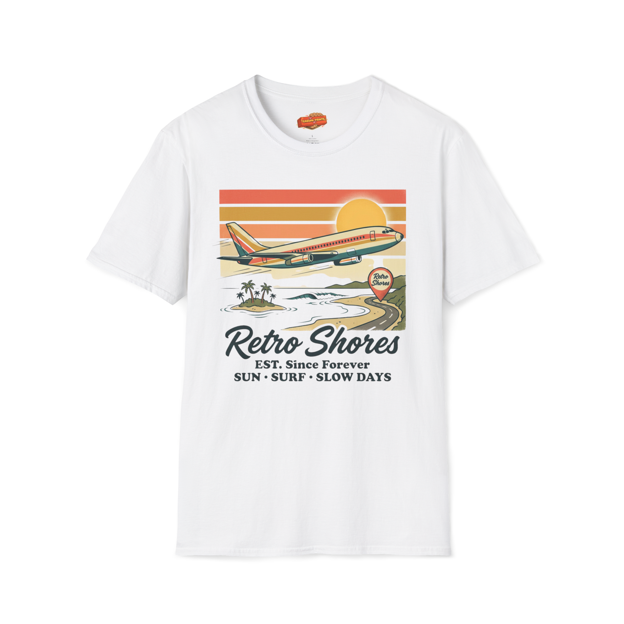 Retro Shores Vacation Club T-Shirt — Vintage Plane
