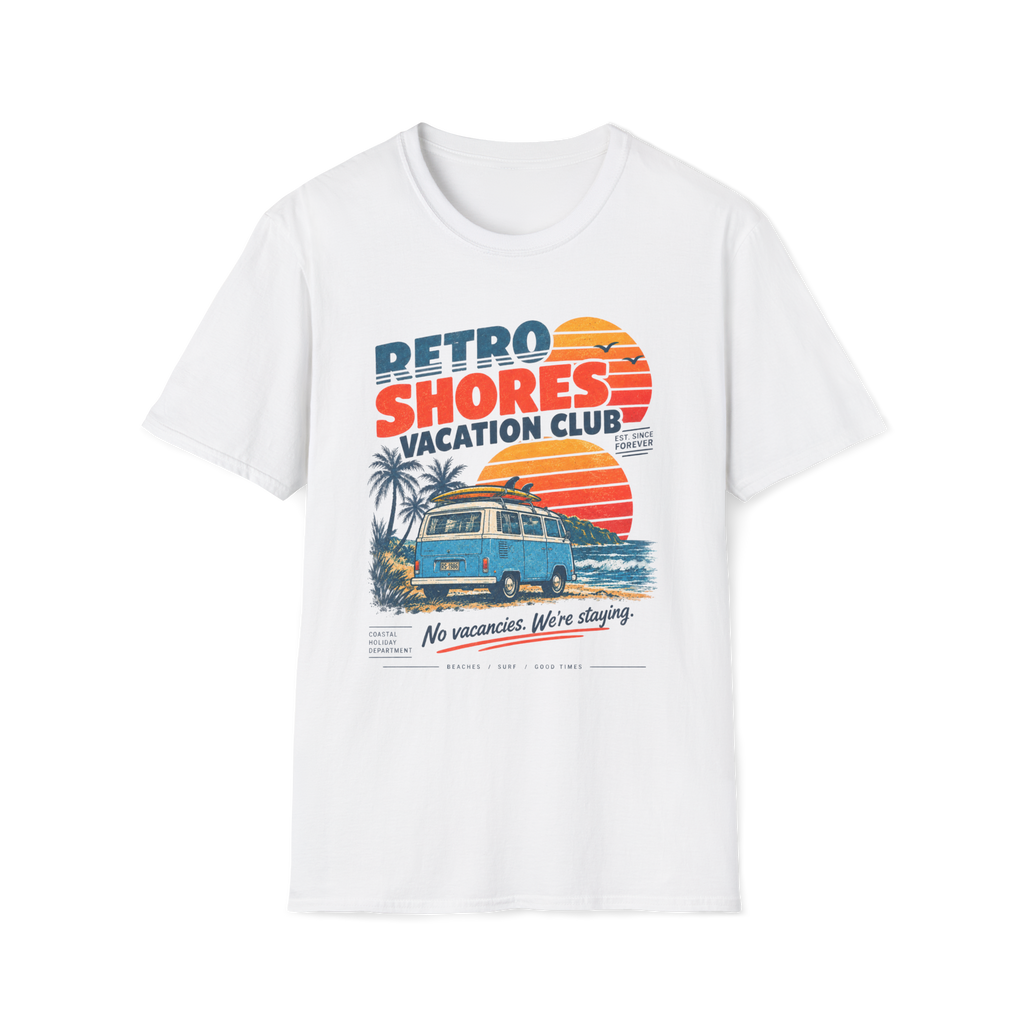 Retro Shores Vacation Club T-Shirt — No Vacancies