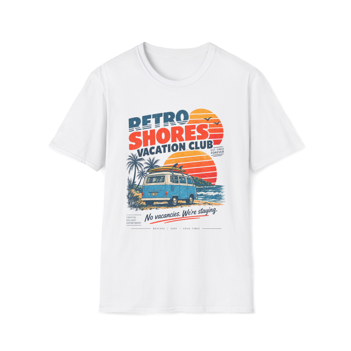 Retro Shores Vacation Club T-Shirt — No Vacancies