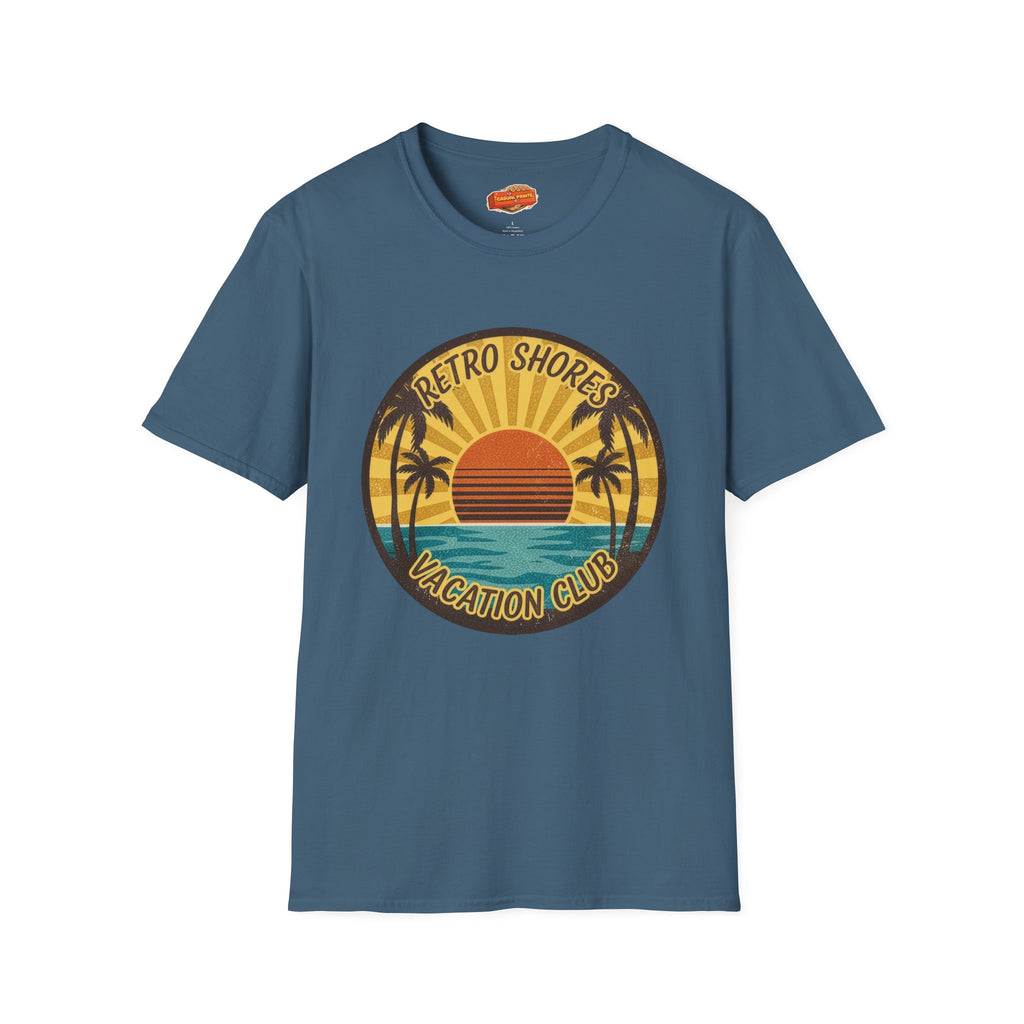 Retro Shores Vacation Club T-Shirt —Sun's Out, Vibes Locked In