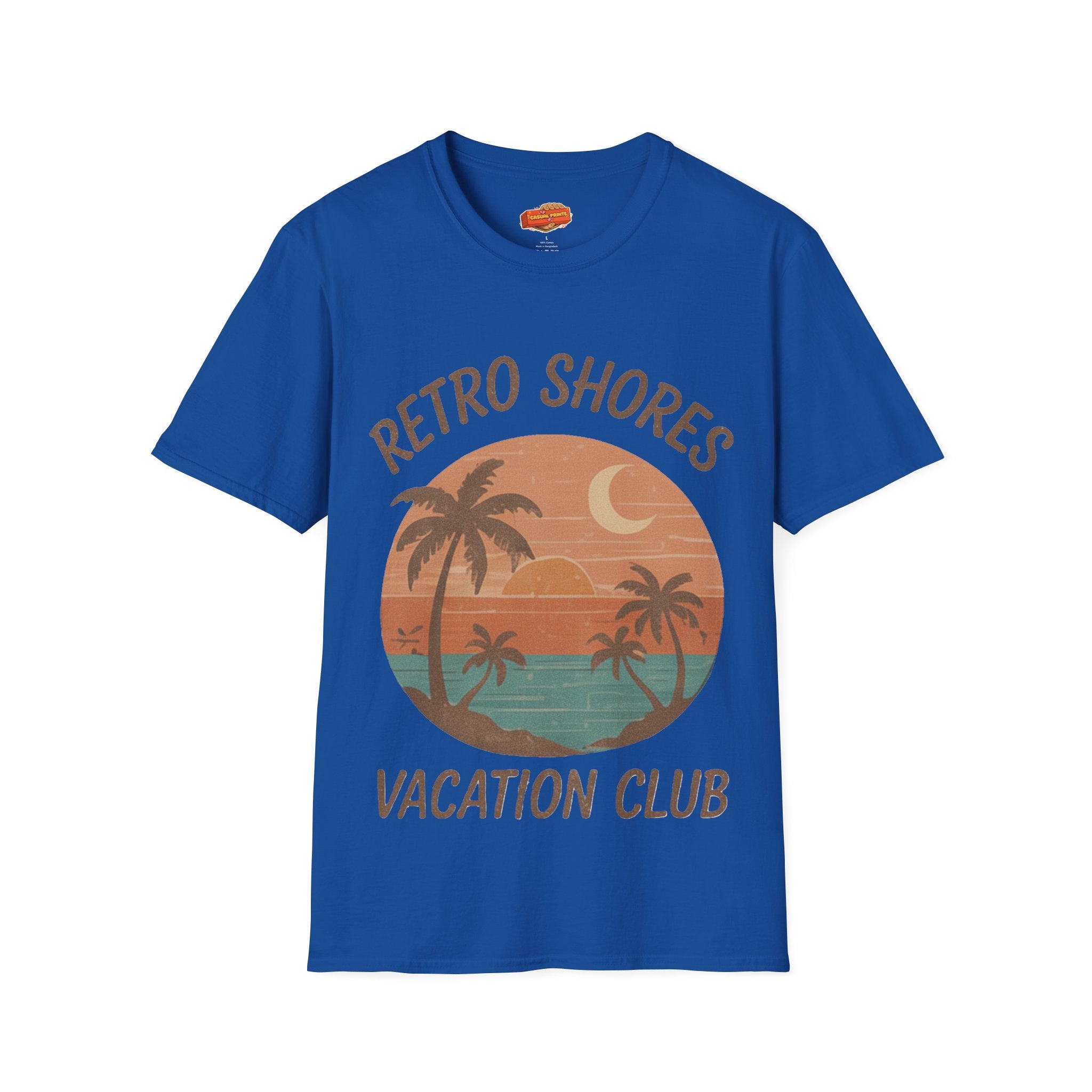 Retro Shores Vacation Club T-Shirt —Vintage Moonrise Palm