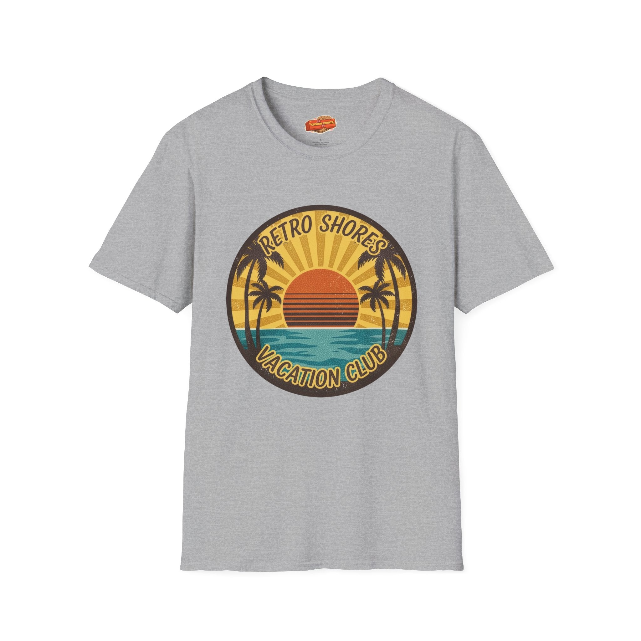 Retro Shores Vacation Club T-Shirt —Sun's Out, Vibes Locked In