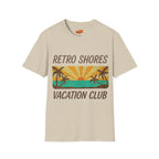 Retro Shores Vacation Club T-Shirt — Vintage Sunset Palms