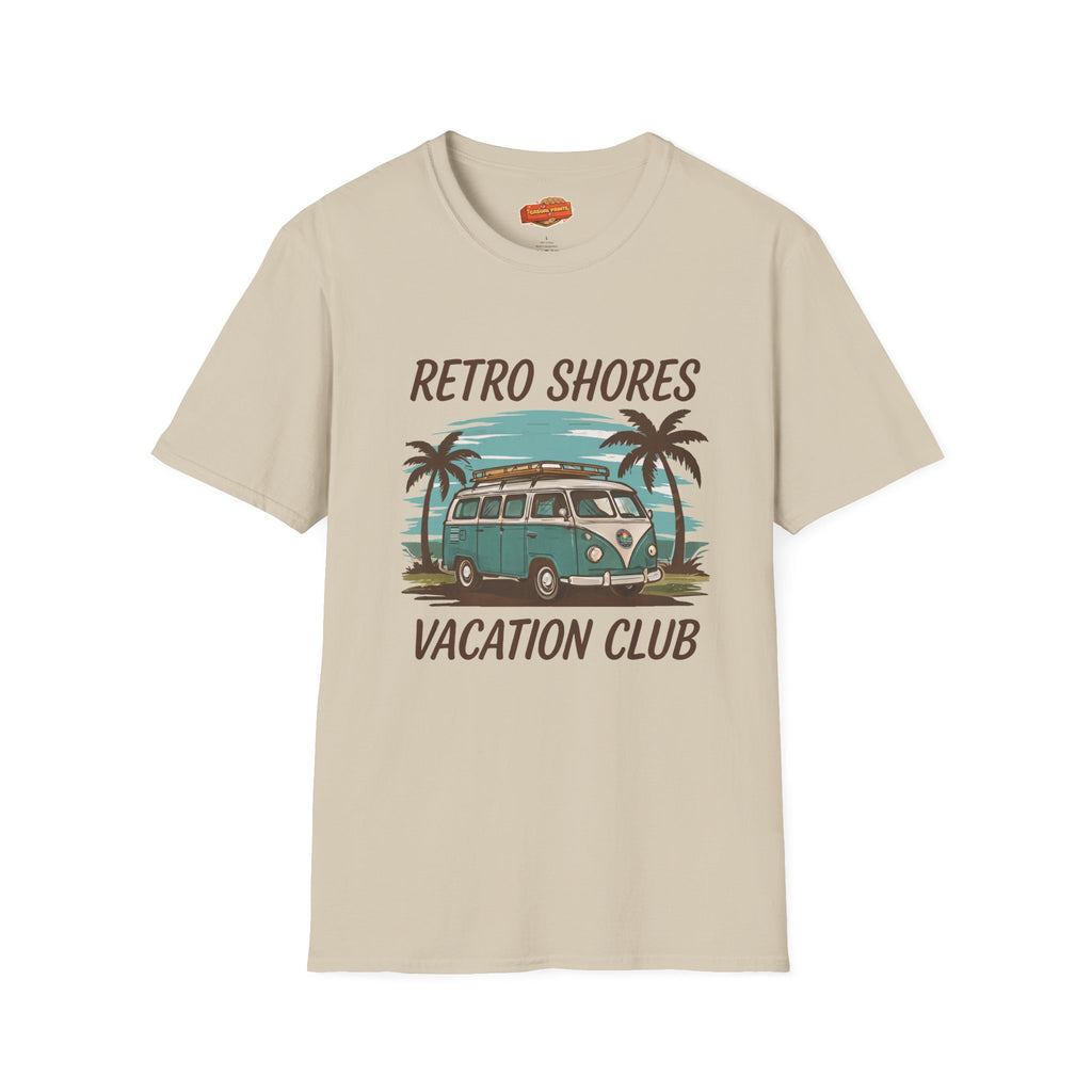 Retro Shores Vacation Club T-Shirt—Vintage Van Palm