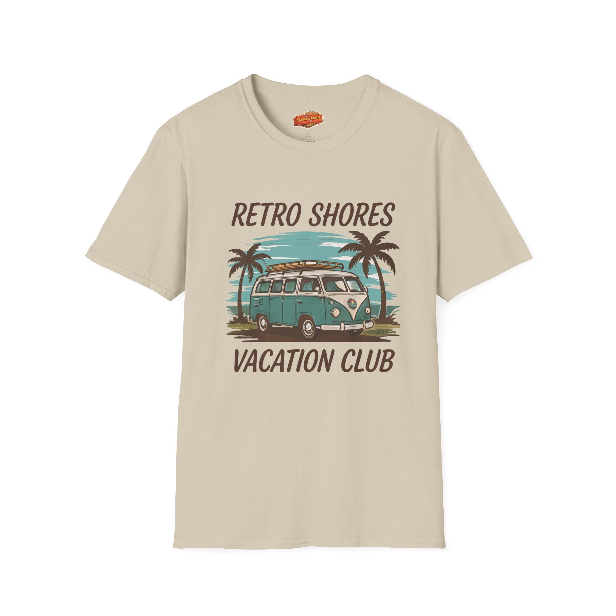 Retro Shores Vacation Club T-Shirt—Vintage Van Palm