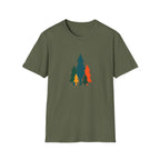 Retro Colourful Pine Tree T-Shirt — Forest Graphic