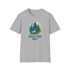Forest Vibes Only T-Shirt — Watercolour Deer & Pine Trees