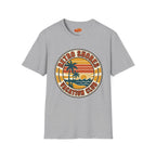 Retro Shores Vacation Club T-Shirt — Vintage Palm Sunset Badge