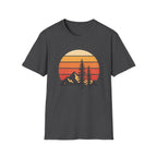 Sunset Mountain T-Shirt — Retro Forest Graphic
