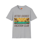 Retro Shores Vacation Club T-Shirt — Vintage Sunset Palms