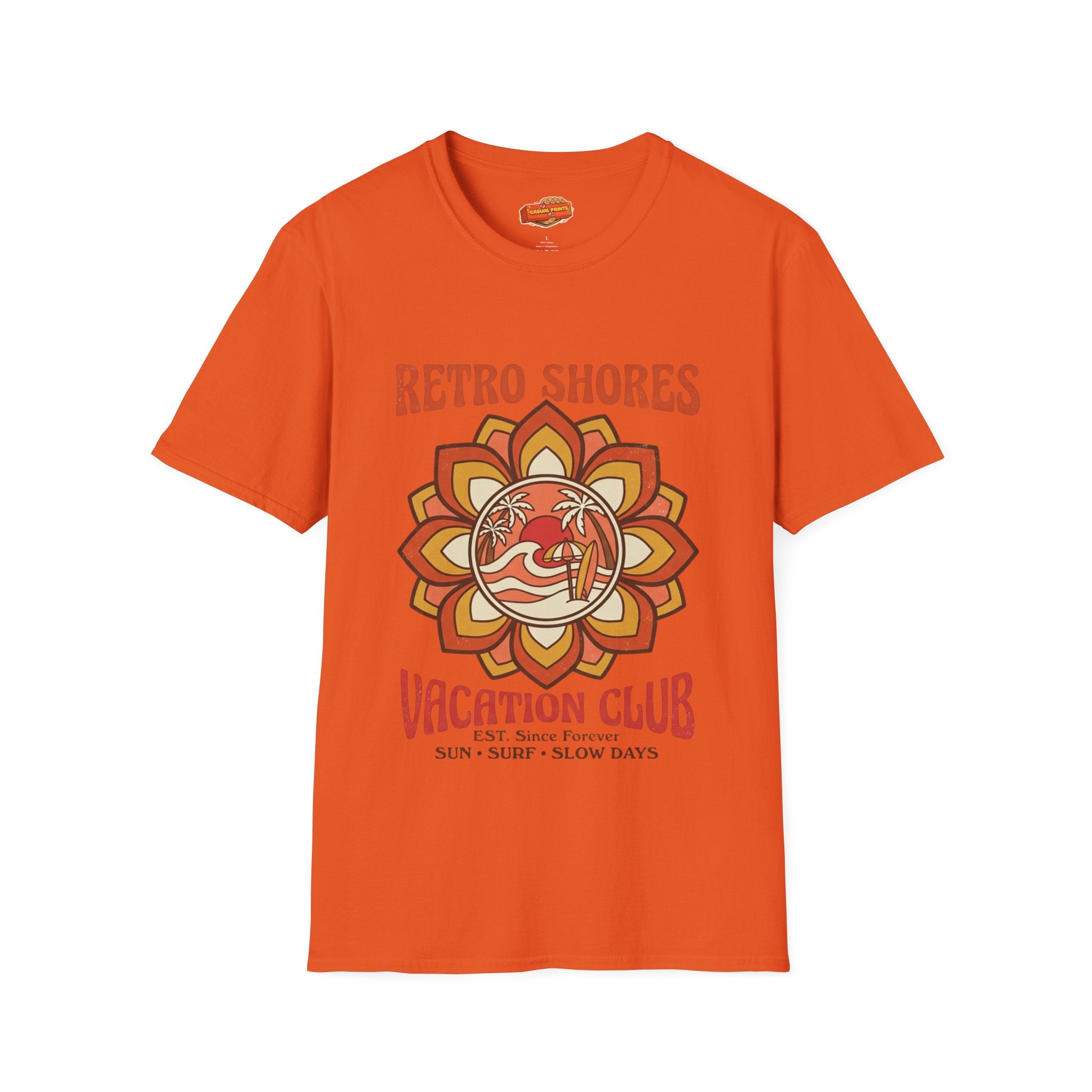 Retro Shores Vacation Club T-Shirt—Vintage Flower