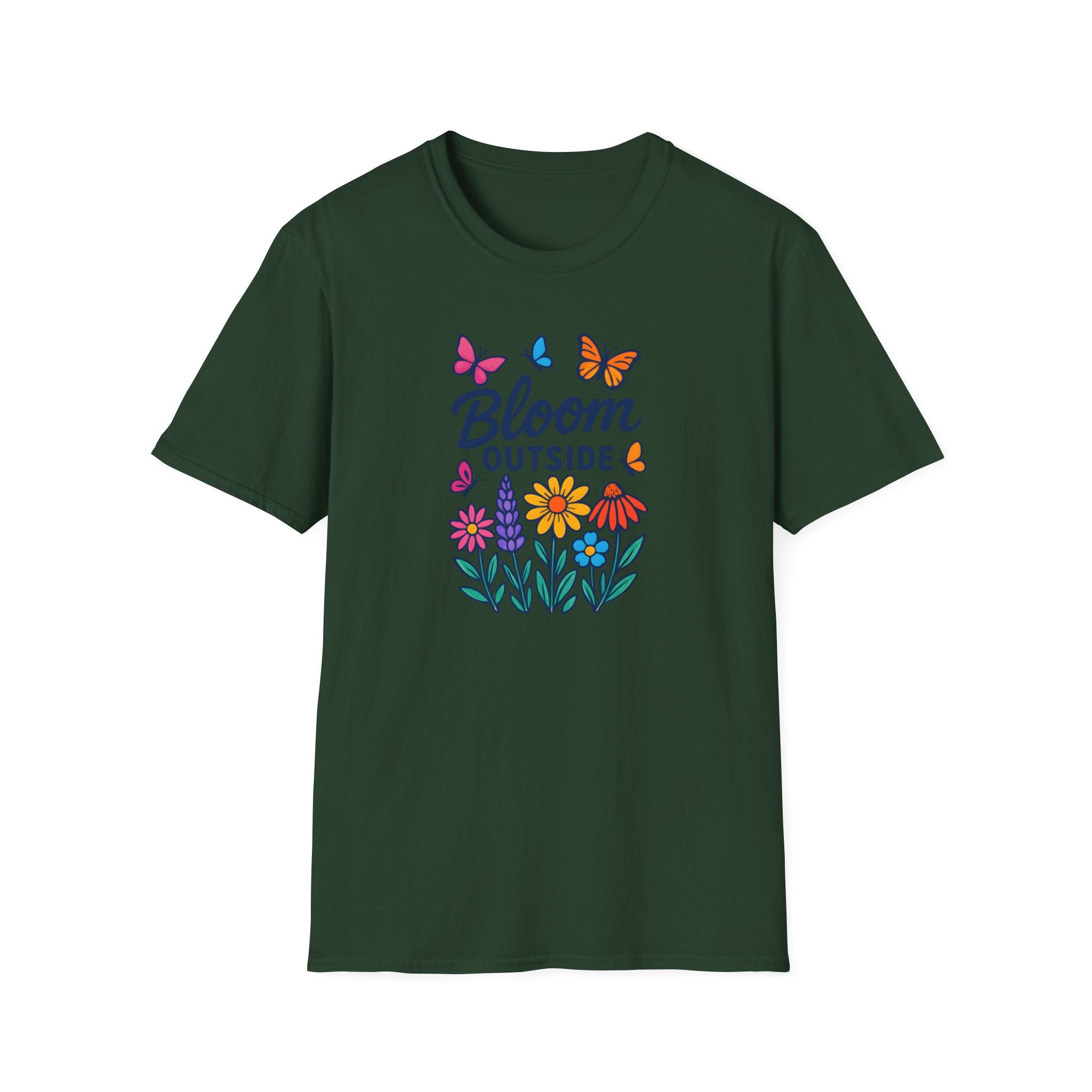 Bloom Outside T-Shirt — Floral Butterflies Spring Garden