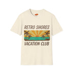 Retro Shores Vacation Club T-Shirt — Vintage Sunset Palms