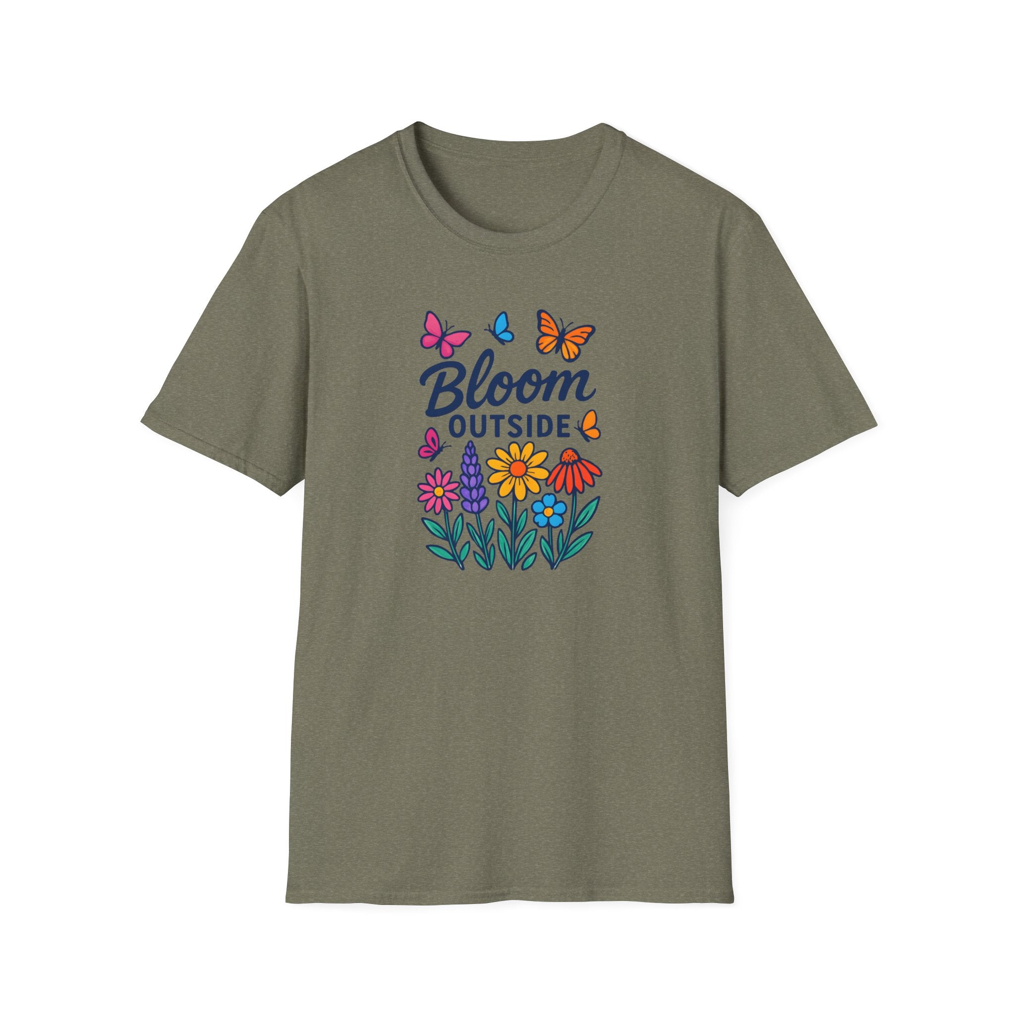 Bloom Outside T-Shirt — Floral Butterflies Spring Garden