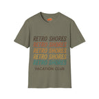 Retro Shores Vacation Club T-Shirt — Vintage Retro Graphic