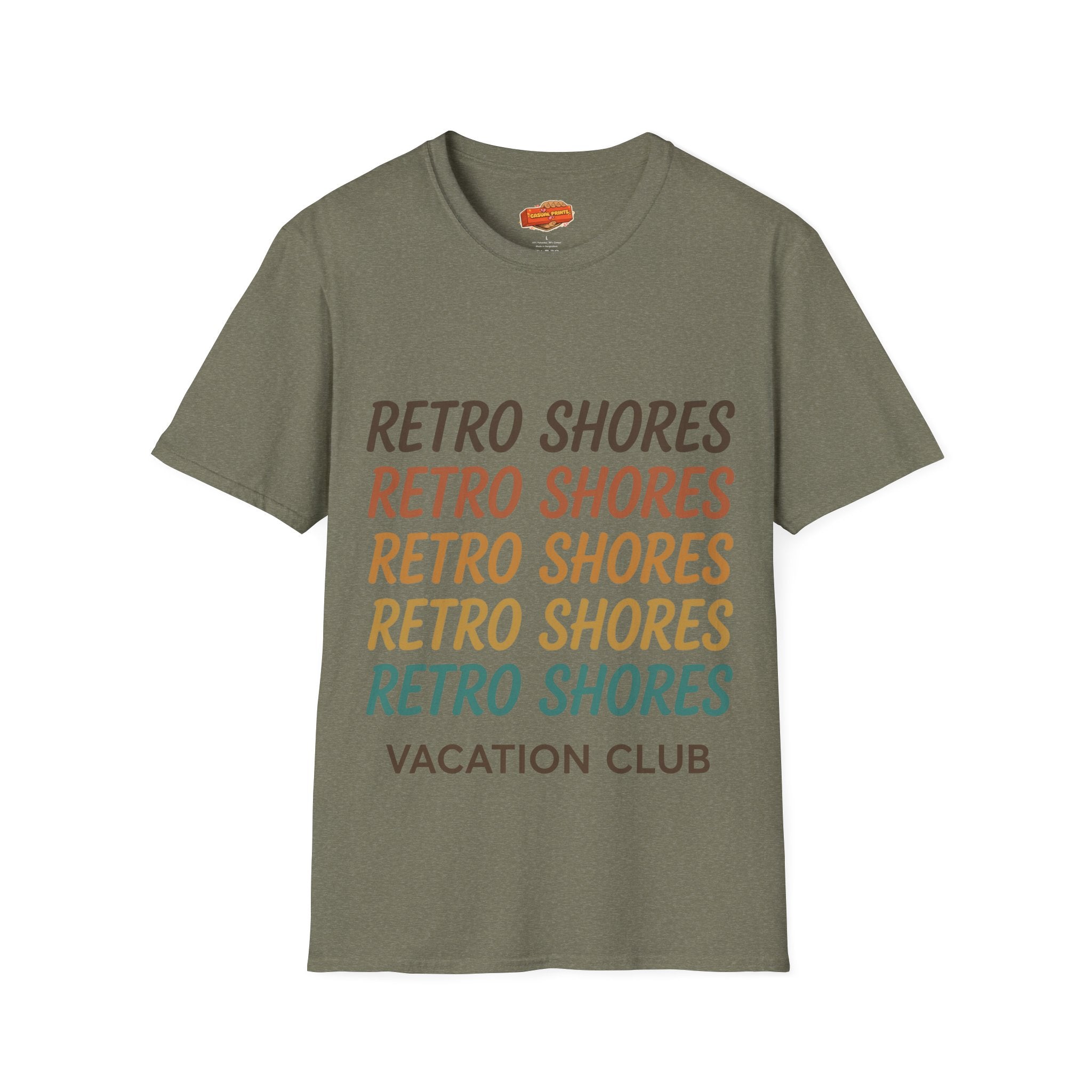 Retro Shores Vacation Club T-Shirt — Vintage Retro Graphic