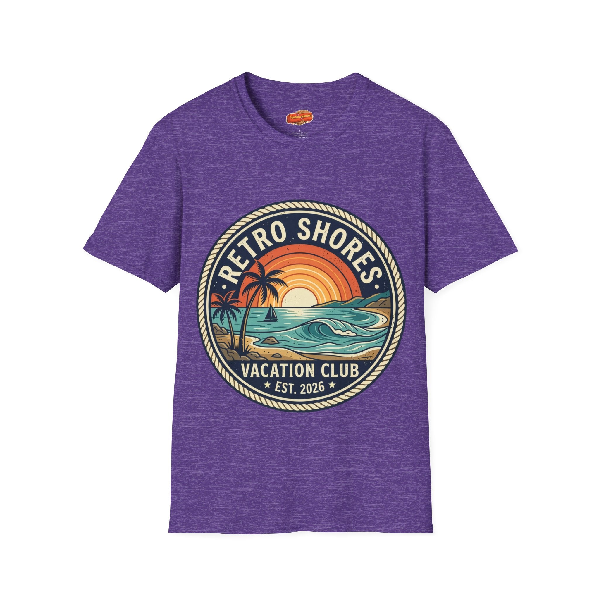 Retro Shores Vacation Club T-Shirt — Vintage Wave Badge