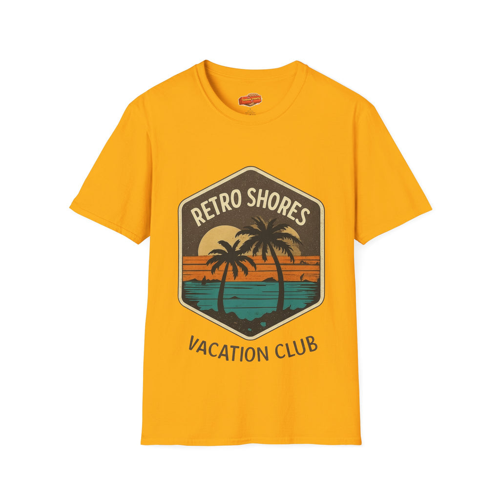 Retro Shores Vacation Club T-Shirt —Vintage Palm