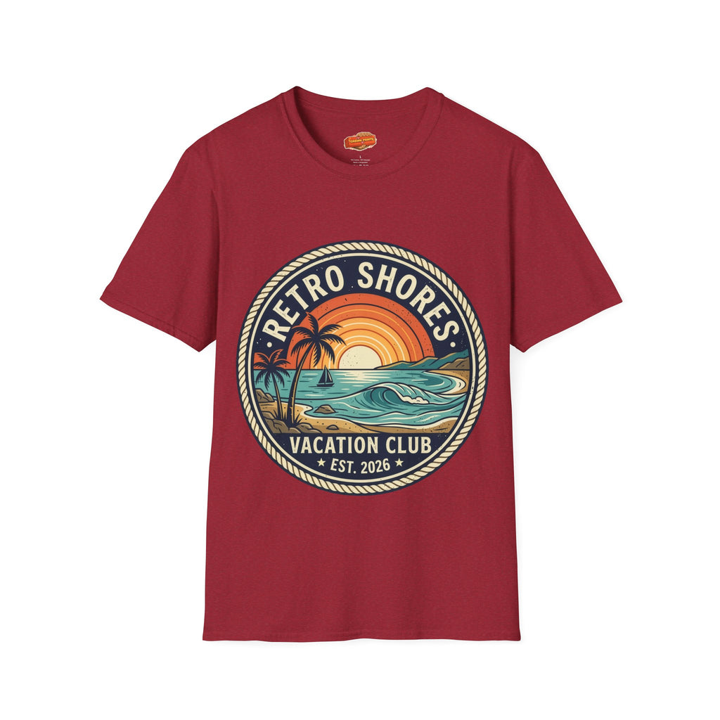 Retro Shores Vacation Club T-Shirt — Vintage Wave Badge