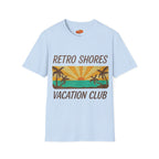 Retro Shores Vacation Club T-Shirt — Vintage Sunset Palms