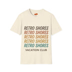 Retro Shores Vacation Club T-Shirt — Vintage Retro Graphic