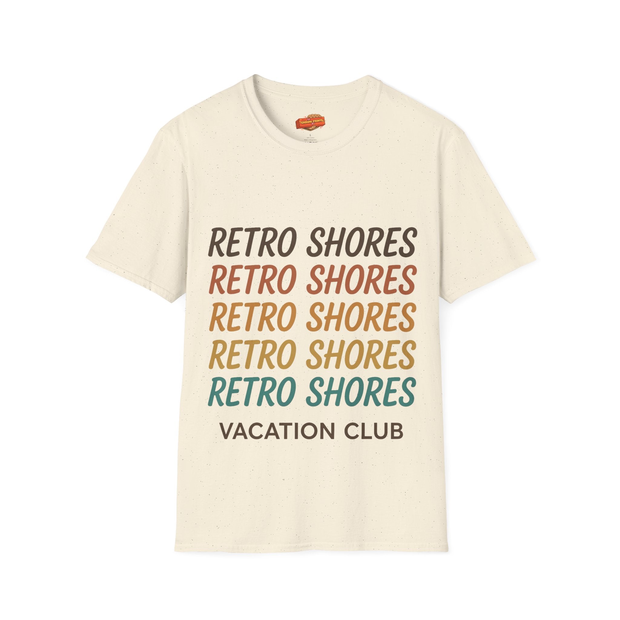 Retro Shores Vacation Club T-Shirt — Vintage Retro Graphic
